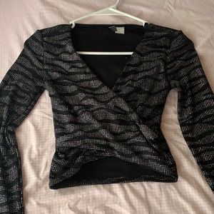 Stripped top with glitter